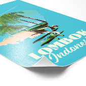 Lombok Indonesië-kaart Foto Afdruk (Hoek)