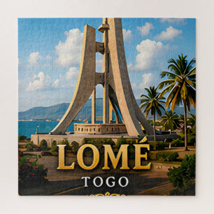 Lomé Atlantische Waterfront en Onafhankelijkheidsm Legpuzzel