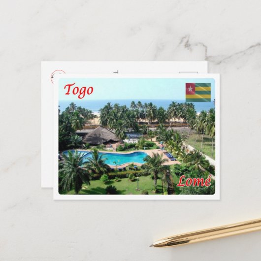 Lomé - Togo - Briefkaart (Voorkant / Achterkant in situ)