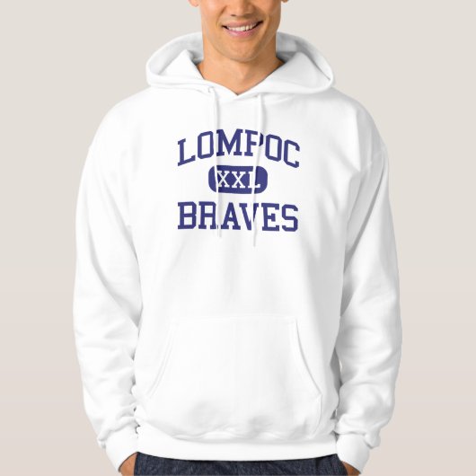 Lompoc - Braves - High School - Lompoc Californië Hoodie (Voorkant)