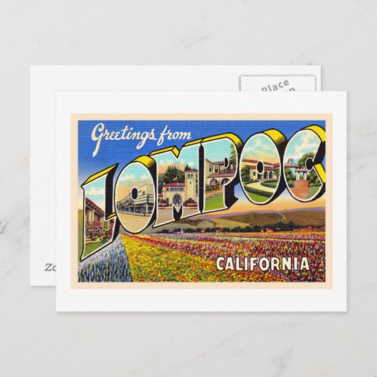 Lompoc Californië  groot Briefkaart (Voorkant / Achterkant)