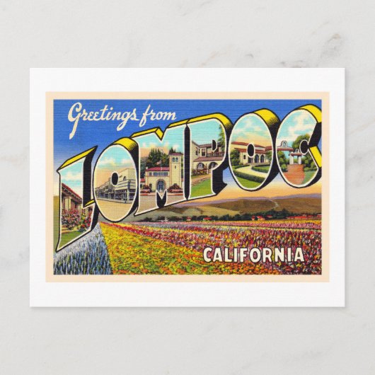 Lompoc Californië groot Briefkaart (Voorkant)