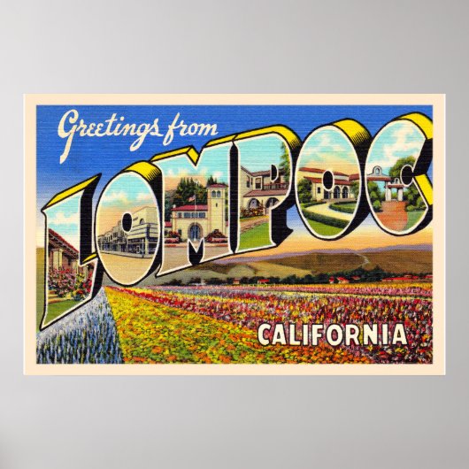 Lompoc Californië groot Briefkaart Poster (Voorkant)