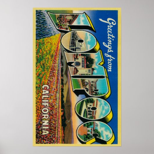 Lompoc, Californië - grote lettertjes Poster (Voorkant)