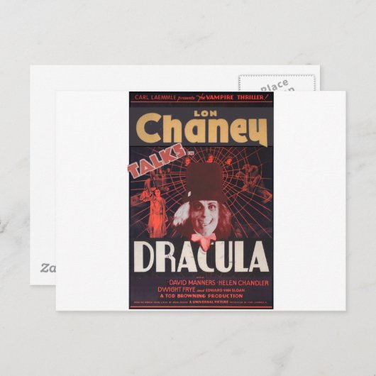 Lon Chaney als Dracula Briefkaart (Voorkant / Achterkant)