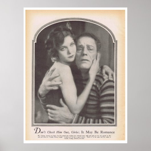Lon Chaney Loretta Young 1928 Poster (Voorkant)