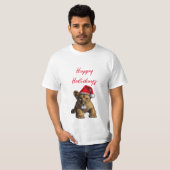 Lon die een Pet van de Kerstman T-Shirt draagt (Voorkant volledig)