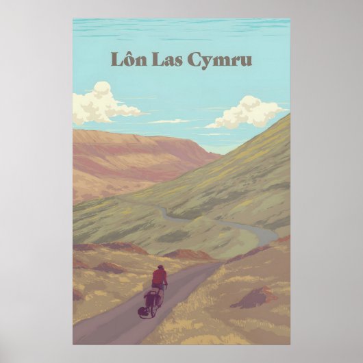Lon Las Cymru Wieler Reisposter Poster (Voorkant)
