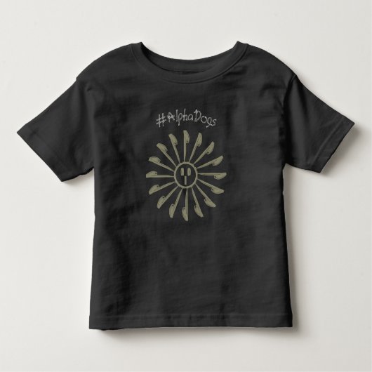 LOn Leuk Script Sepia Sunshine Generation Alpha Do Kinder Shirts (Voorkant)