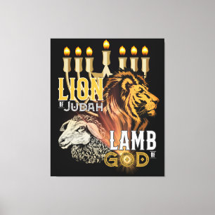 Lon van Judah Lamb van God Canvas Kunst