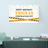 Lona Caution Construction Site Birthday backdrop Spandoek (Beurs)