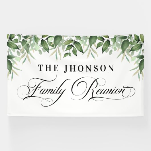 Lona Family Reunion greenery backdrop Spandoek (Horizontaal)