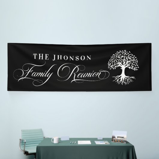 Lona Family Reunion tree backdrop black Spandoek (Beurs)