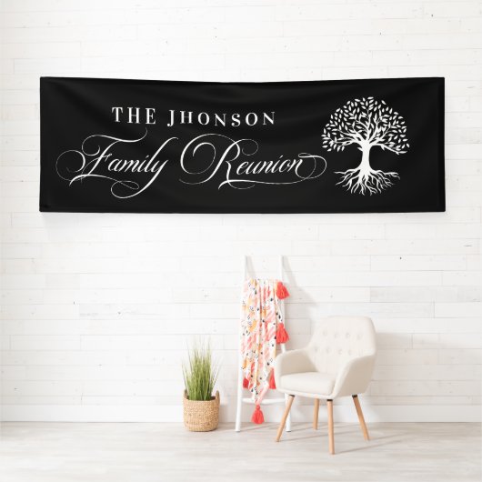 Lona Family Reunion tree backdrop black Spandoek (Insitu)