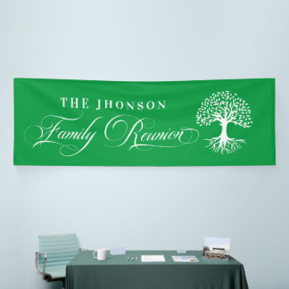 Lona Family Reunion tree backdrop Green Spandoek