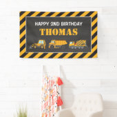 Lona Happy Birthday Construction backdrop Spandoek (Insitu)