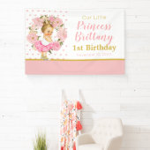 Lona Little Princess birthday Flowers banner (Insitu)