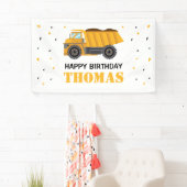 Lona Sand Truck Construction Birthday backdrop Spandoek (Insitu)
