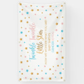 Lona Twinkle Twinkle Little Star Gender Reveal sig Spandoek (Verticaal)