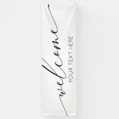 Lona WELCOME black and white Sign banner backdrop  (Verticaal)