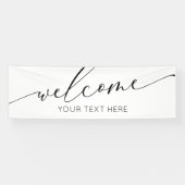 Lona WELCOME black and white Sign banner backdrop  (Horizontaal)