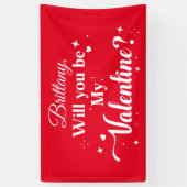 Lona Will you be my Valentine? banner  (Verticaal)