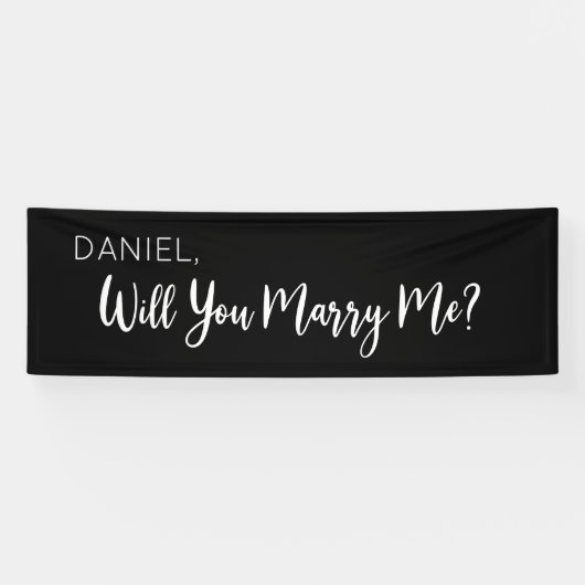Lona Will you Marry Me Proposal Sign banner (Horizontaal)