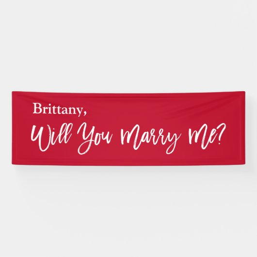 Lona  Will you Marry Me Proposal Sign banner  (Horizontaal)