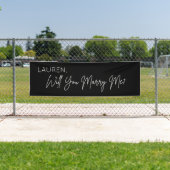 Lona  Will you Marry Me Proposal Sign banner backd (Insitu)