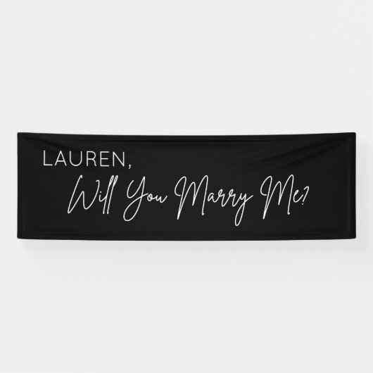 Lona  Will you Marry Me Proposal Sign banner backd (Horizontaal)