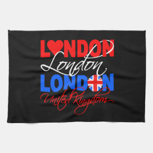 Londen aangepaste keukenhanddoek