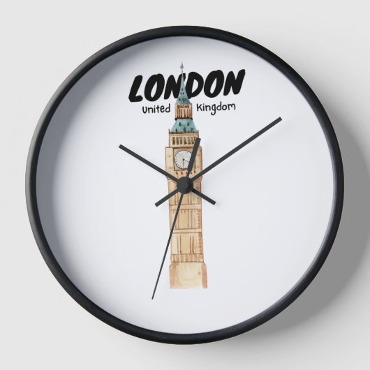 Londen Afbeeldingen Wall Clock (Voorkant)