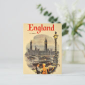  Londen Air Travel Big Ben Briefkaart (Staand voorkant)