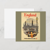  Londen Air Travel Big Ben Feestdagenkaart (Voorkant / Achterkant)