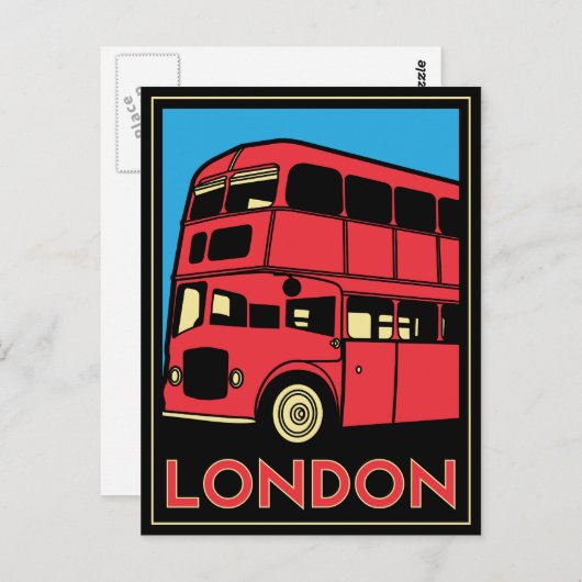 Londen Art Deco Poster Briefkaart (Voorkant / Achterkant)