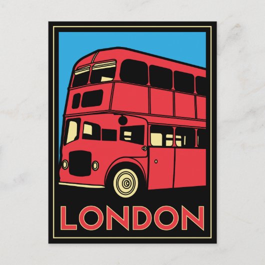 Londen Art Deco Poster Briefkaart (Voorkant)