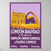 Londen - Bagdad Orient Express Poster (Voorkant)