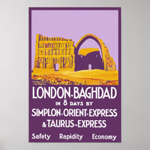 Londen - Bagdad Orient Express Poster