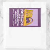 Londen - Bagdad Orient Express Rechthoekige Sticker (Tas)