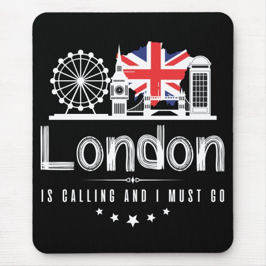 Londen belt en ik moet naar Mousepad. Muismat (Voorkant)