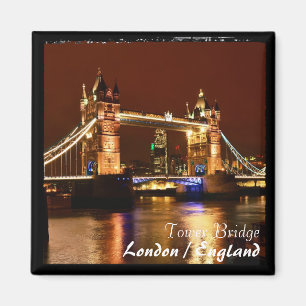 Londen - beroemd, Towerbrug bij nacht (Magnet) Magneet