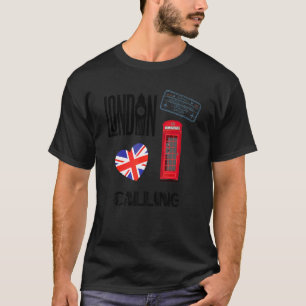Londen Bezienswaardigheden Souvenir Telefooncel Gr T-shirt
