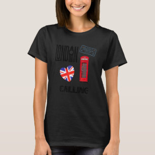 Londen Bezienswaardigheden Souvenir Telefooncel Gr T-shirt