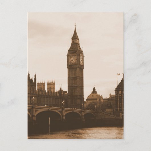 Londen - Big Ben - Briefkaart (Voorkant)