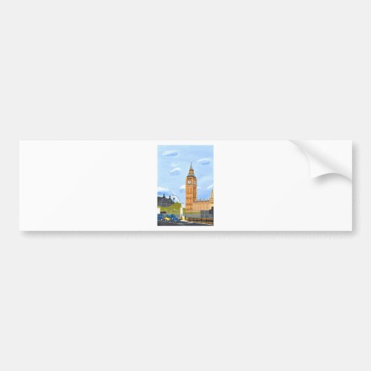 Londen Big Ben Bumpersticker (Voorkant)