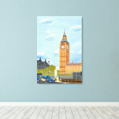 Londen Big Ben canvas kunst (Insitu (Houten vloer))