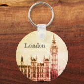 Londen & Big Ben Clock, Westminster /  Verenigd Ko Sleutelhanger (Achterkant)