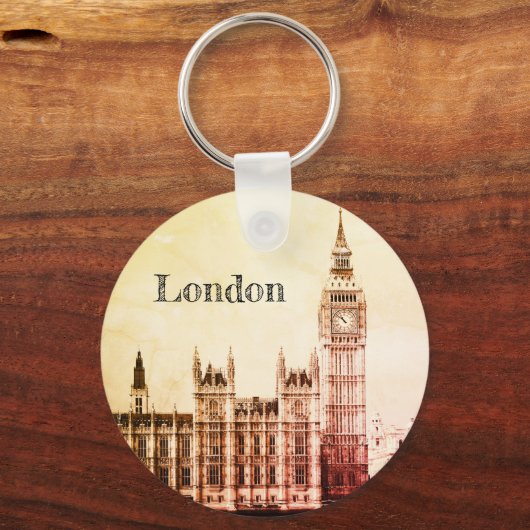 Londen & Big Ben Clock, Westminster /  Verenigd Ko Sleutelhanger (Voorkant)