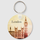Londen & Big Ben Clock, Westminster /  Verenigd Ko Sleutelhanger (Achterkant)