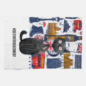 Londen Big Ben Dubbeldeks Bus Westminster Tourist Theedoek (Horizontaal)